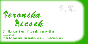 veronika micsek business card